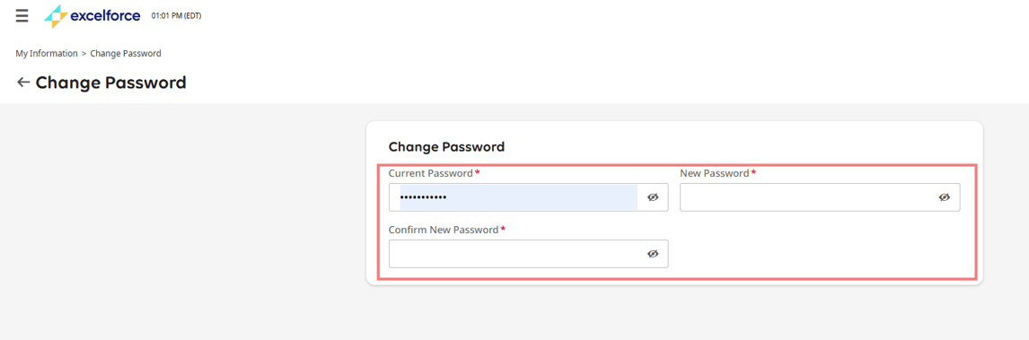 Changing Password Step 4