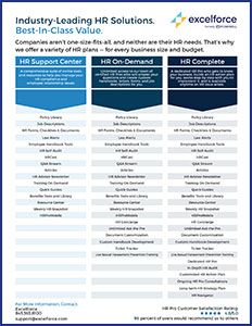 HR Comparison Chart