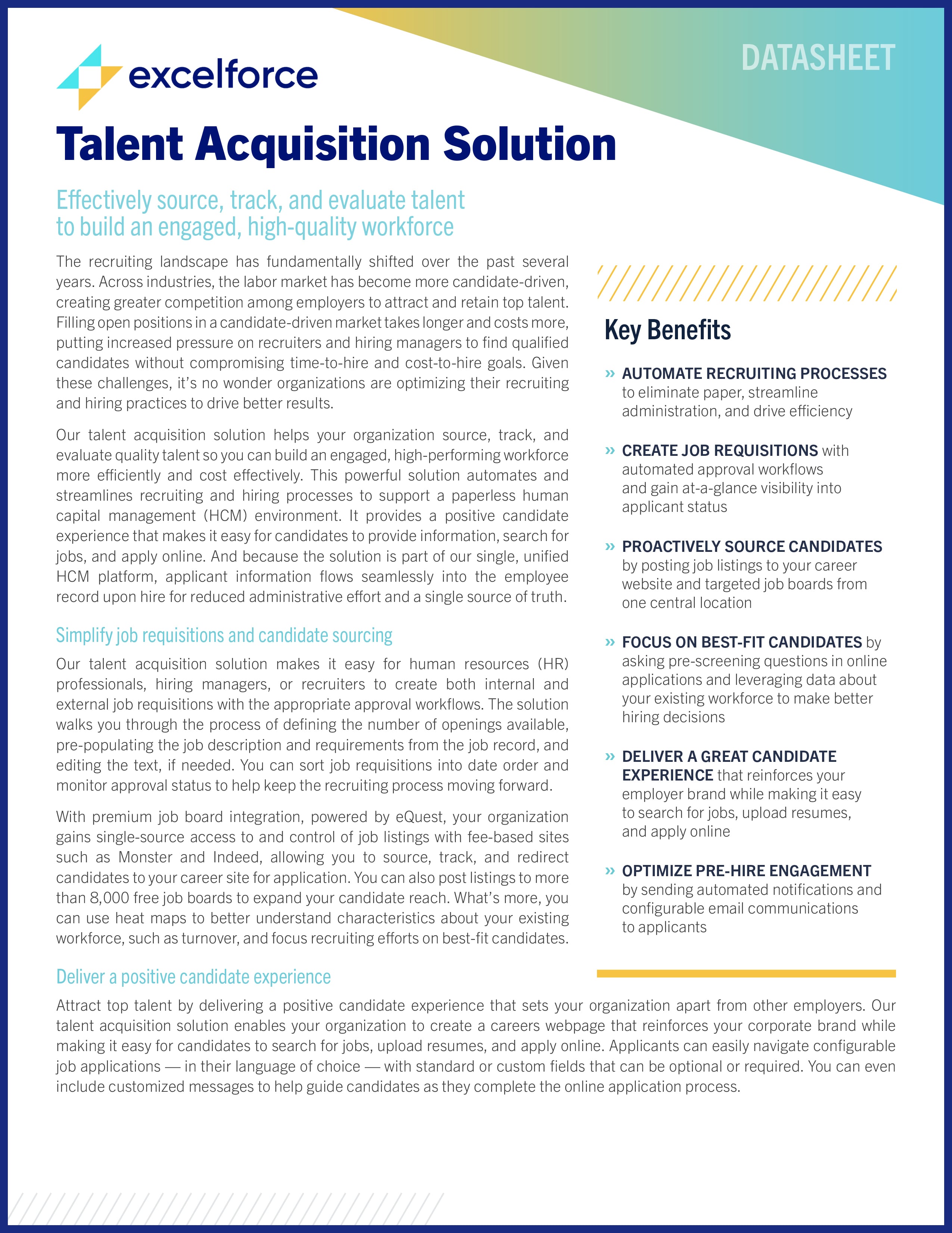 Talent Acquisition Solution Guide | Excelforce
